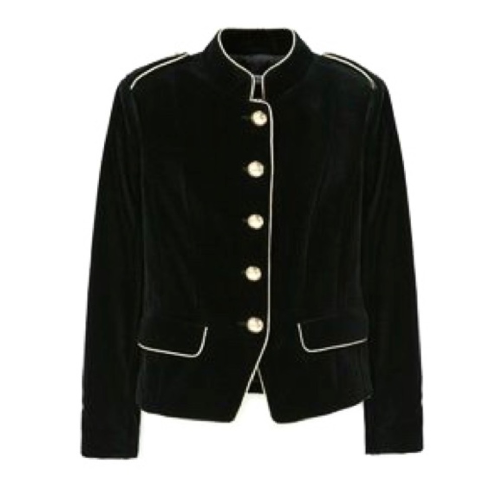 Black Velvet Military Jacket